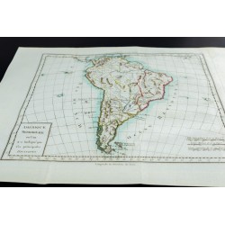 Gravure de 1785 - Carte de l'Amérique méridionale - 3