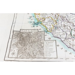 Gravure de 1785 - Carte de l'Italie du centre - 5