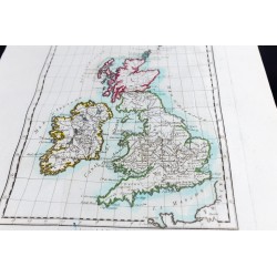 Gravure de 1785 - Carte des îles britanniques - 4