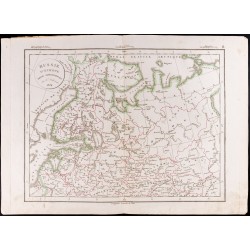 Gravure de 1830 - Carte de Russie d'Europe - 1