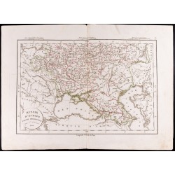 Gravure de 1830 - Carte de Russie d'Europe - 3