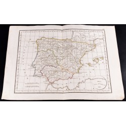 Gravure de 1830 - Carte de l'Espagne Antique - 2