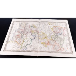 Gravure de 1841 - Europe sous Constantin & sous Charlemagne - 2