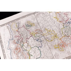 Gravure de 1841 - Europe sous Constantin & sous Charlemagne - 4