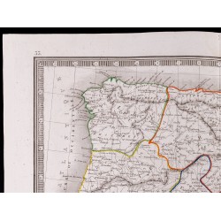 Gravure de 1841 - Carte de l'Espagne ancienne ou Ibérie - 3