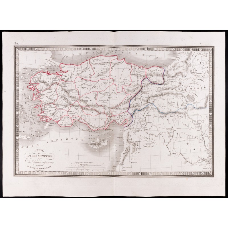 Gravure de 1841 - Carte de l'Asie mineure - 1