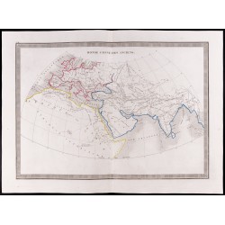 Gravure de 1841 - Monde connu des anciens - 1