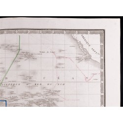 Gravure de 1841 - Carte de l'Océanie et Australie - 4