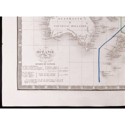 Gravure de 1841 - Carte de l'Océanie et Australie - 5