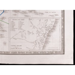 Gravure de 1841 - Carte de l'Océanie et Australie - 6