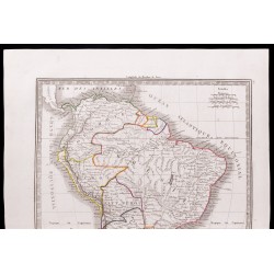 Gravure de 1841 - Carte de l'Amérique du sud - 3