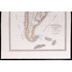 Gravure de 1841 - Carte de l'Amérique du sud - 4