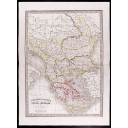 Gravure de 1841 - Grèce - Turquie d'Europe - 1