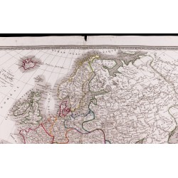 Gravure de 1841 - Carte générale de l'Europe - 4