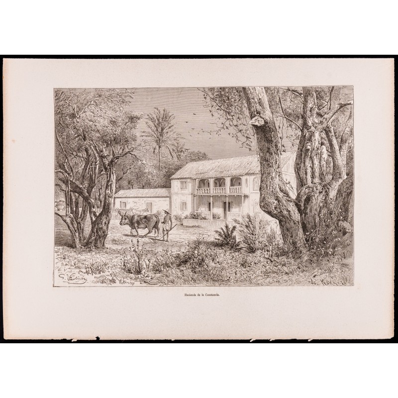 Gravure de 1880 - Hacienda de la Constancia - 1