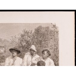 Gravure de 1880 - :Groupe de Vaqueros - 4