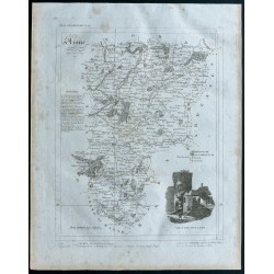 Gravure de 1830 - Carte ancienne de l'Aisne - 1