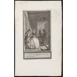 Gravure de 1784 - Gravure sur l'Histoire de Clarisse Harlove - 1