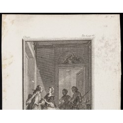 Gravure de 1784 - Gravure sur l'Histoire de Clarisse Harlove - 2