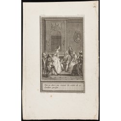 Gravure de 1784 - Gravure sur l'Histoire de Clarisse Harlove - 1