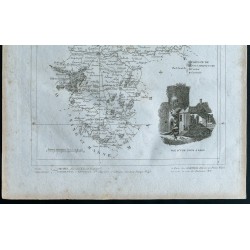 Gravure de 1830 - Carte ancienne de l'Aisne - 3