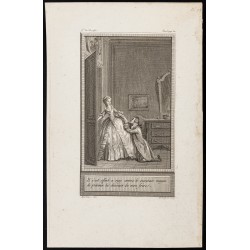 Gravure de 1784 - Gravure sur l'Histoire de Clarisse Harlove - 1