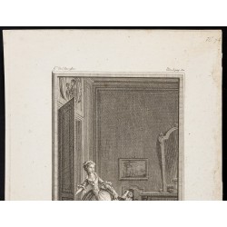 Gravure de 1784 - Gravure sur l'Histoire de Clarisse Harlove - 2