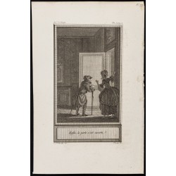 Gravure de 1784 - Gravure sur l'Histoire de Clarisse Harlove - 1