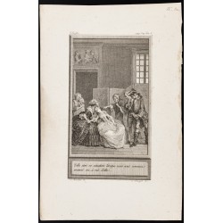 Gravure de 1784 - Gravure sur l'Histoire de Clarisse Harlove - 1