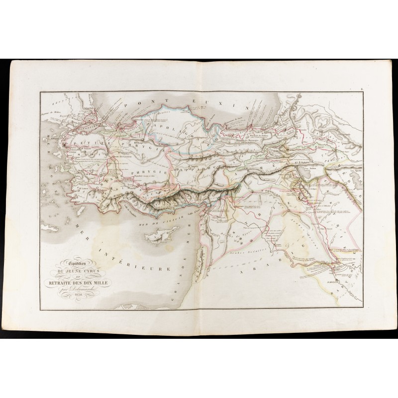 Gravure de 1847 - Carte de l'Asie mineure - 1
