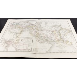 Gravure de 1847 - Carte des conquêtes d'Alexandre le Grand - 3