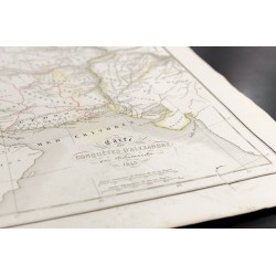 Gravure de 1847 - Carte des conquêtes d'Alexandre le Grand - 5