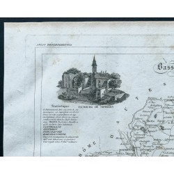 Gravure de 1830 - Carte ancienne des Alpes-de-Haute-Provence - 2