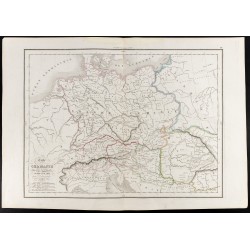 Gravure de 1847 - Carte de la Germanie - 1