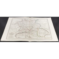Gravure de 1847 - Carte de la Germanie - 2