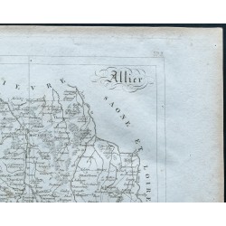 Gravure de 1830 - Carte ancienne de l'Allier - 3