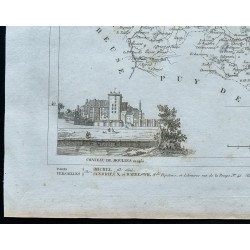 Gravure de 1830 - Carte ancienne de l'Allier - 4