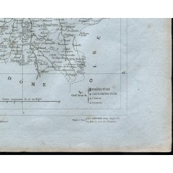 Gravure de 1830 - Carte ancienne de l'Allier - 5