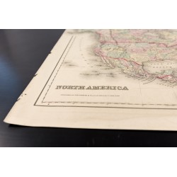 Gravure de 1857 - Carte de l'Amérique du Nord - 5