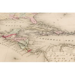 Gravure de 1857 - Carte de l'Amérique du Nord - 11