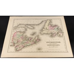 Gravure de 1857 - Provinces maritimes du Canada (New Brunswick...) - 2