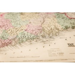 Gravure de 1857 - Carte de l'État américain du Maine - 9