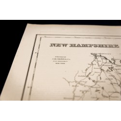 Gravure de 1857 - New Hampshire - Carte ancienne des USA - 9