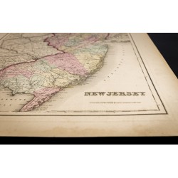 Gravure de 1857 - État du New Jersey - Carte ancienne des USA - 3
