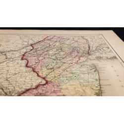 Gravure de 1857 - État du New Jersey - Carte ancienne des USA - 5