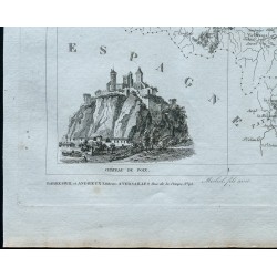 Gravure de 1830 - Carte ancienne de l'Ariège - 4