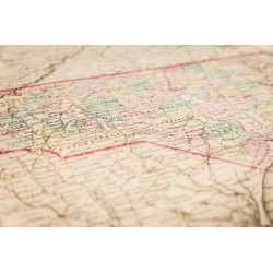 Gravure de 1857 - État de Caroline du Nord - Carte ancienne - 7