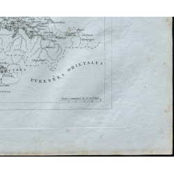 Gravure de 1830 - Carte ancienne de l'Ariège - 5