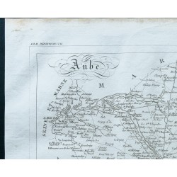 Gravure de 1830 - Carte ancienne de l'Aube - 2