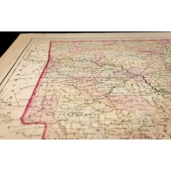 Gravure de 1857 - État américain de l'Arkansas - Carte ancienne - 4